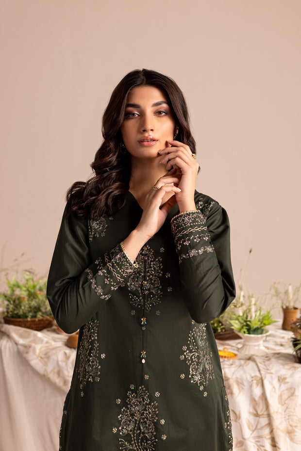 Zale 2Pc - Embroidered Lawn Dress