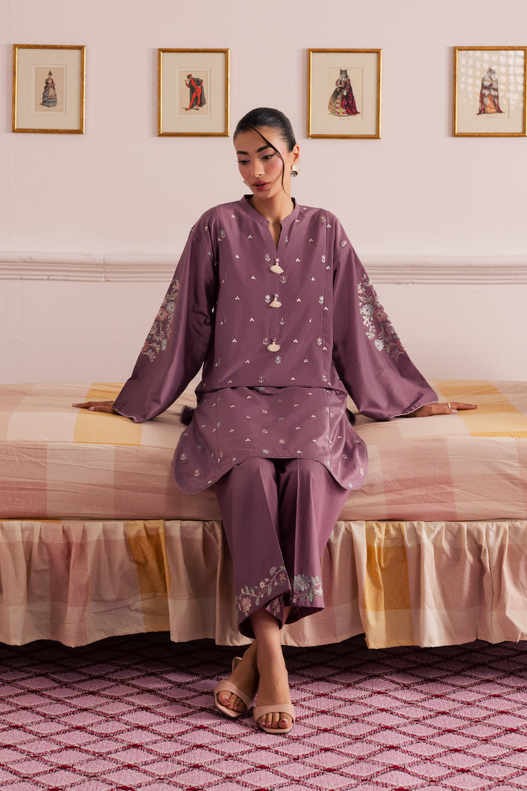 Violet Mist 2Pc - Embroidered Casual Pret