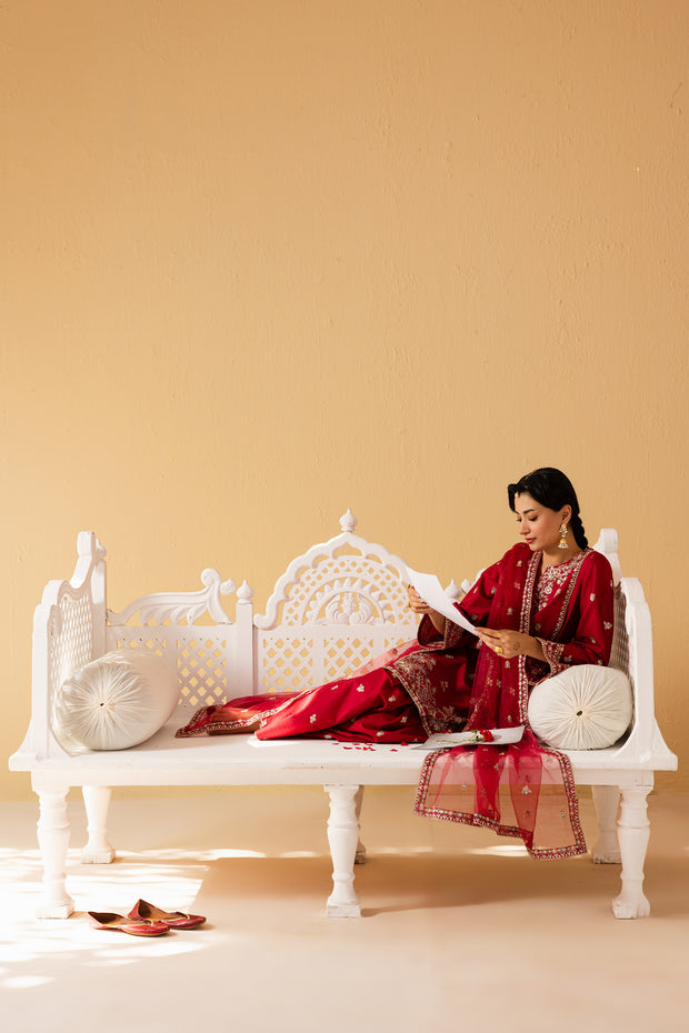 Sea Red 3Pc - Festive Eid Pret