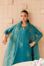 Dalilah 3Pc - Embroidered Lawn Dress