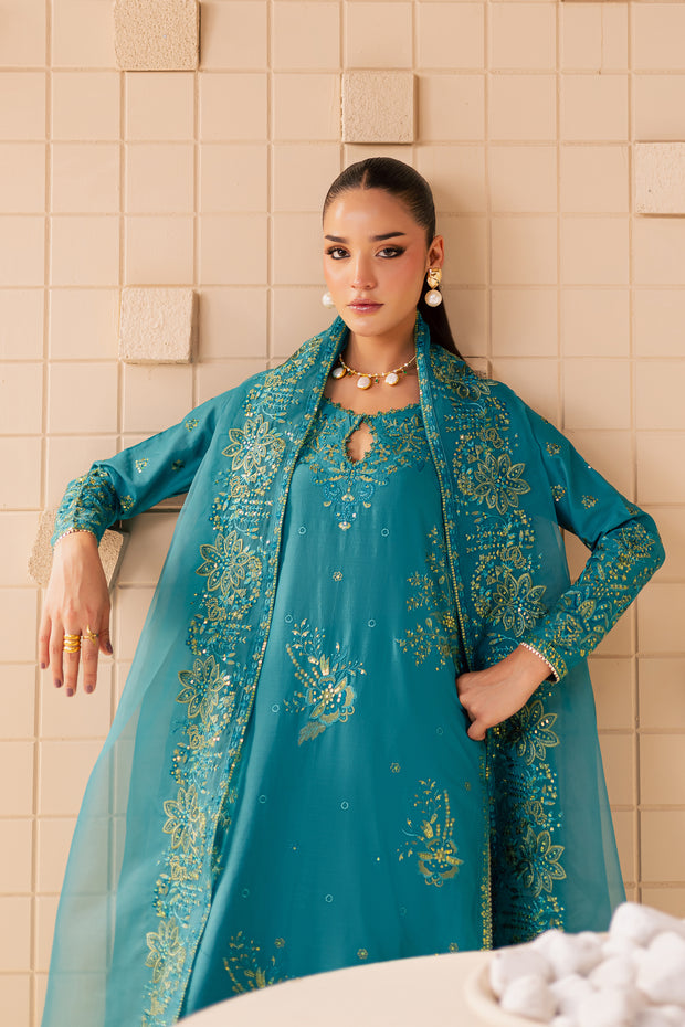 Dalilah 3Pc - Embroidered Lawn Dress