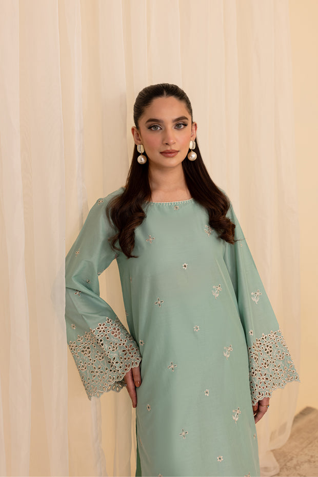 White Emerald 2Pc - Embroidered Lawn Dress