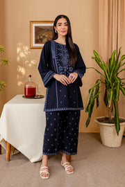 Arial 2Pc - Embroidered Karandi Dress