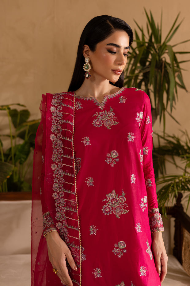 Zinnia 3Pc - Embroidered Solid Dress