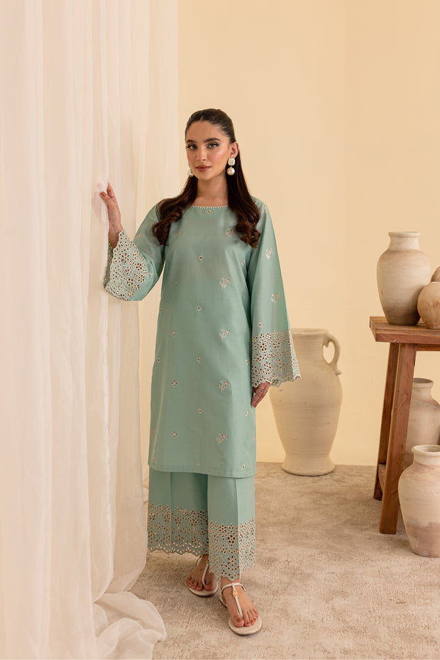 White Emerald 2Pc - Embroidered Lawn Dress