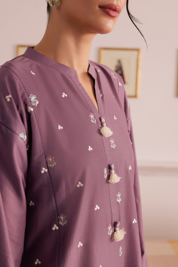 Violet Mist 2Pc - Embroidered Casual Pret