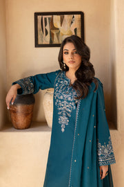 Lighter 3Pc - Embroidered Khaddar Dress