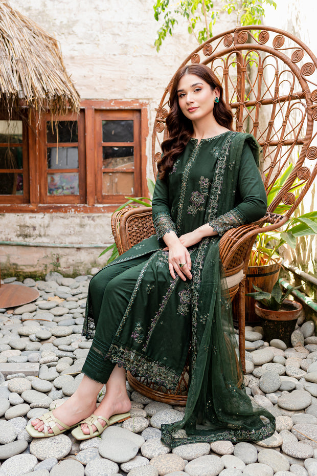 Maesha 3Pc - Embroidered Karandi Dress