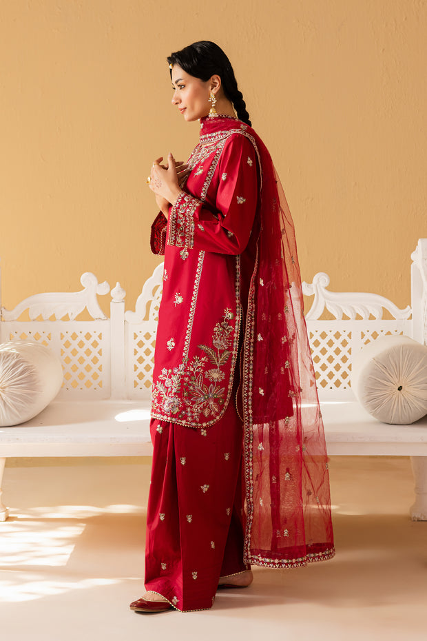 Sea Red 3Pc - Festive Eid Pret