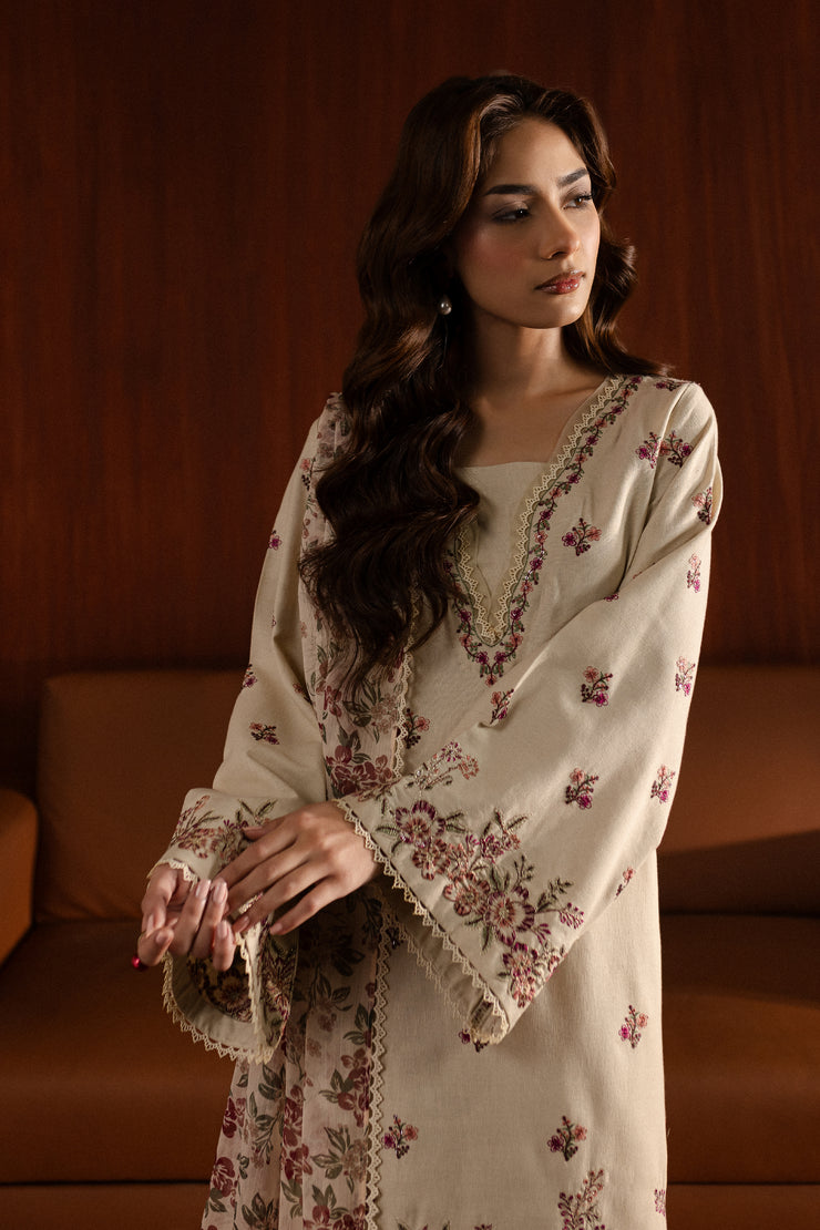 Elysia 3Pc - Embroidered Karandi Dress