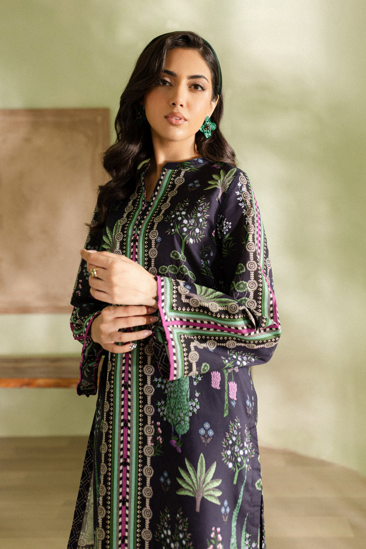 Blue Cypress 2Pc - Printed Khaddar Dress