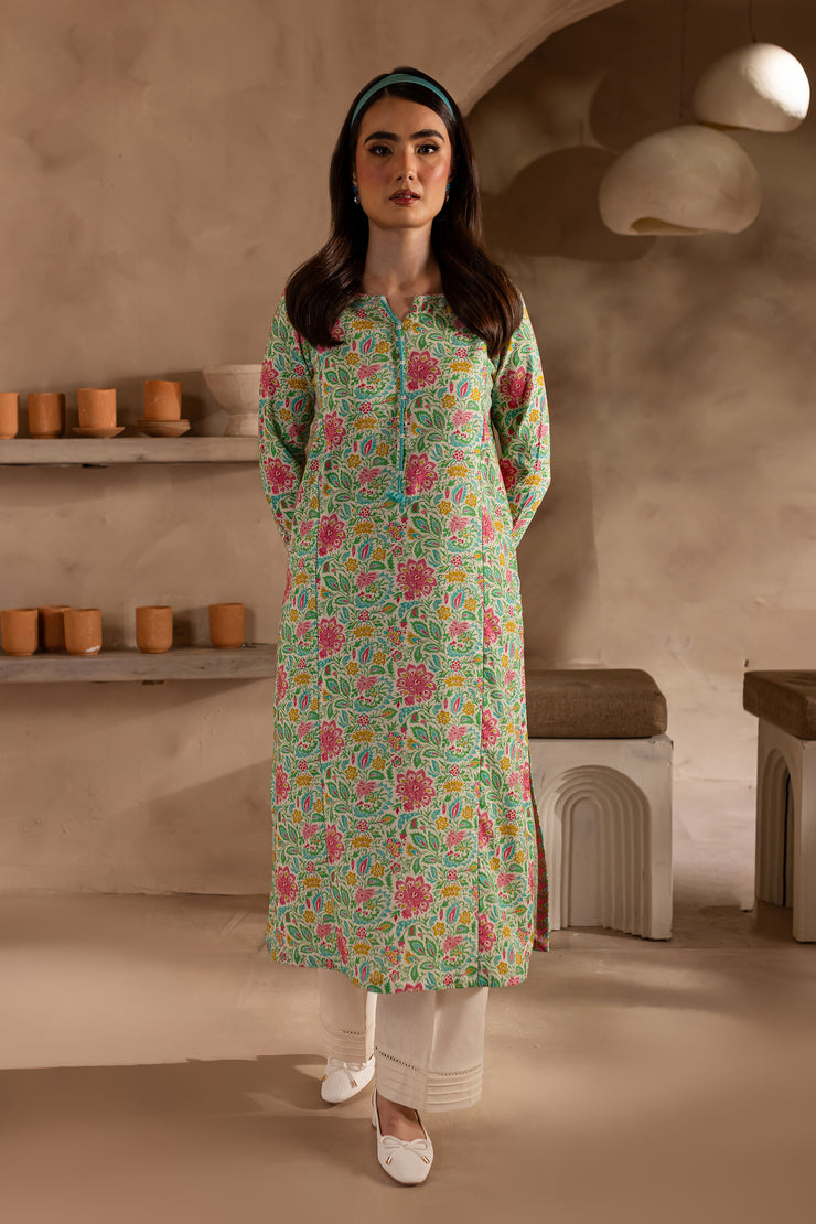 Blue Pearl 2Pc - Printed Khaddar Dress