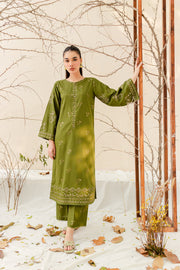 Emette 2Pc - Embroidered Karandi Dress
