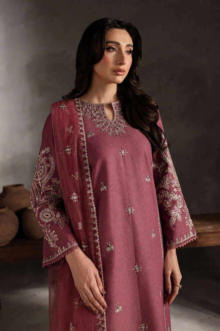 Onion Rush 3Pc - Embroidered Karandi Dress