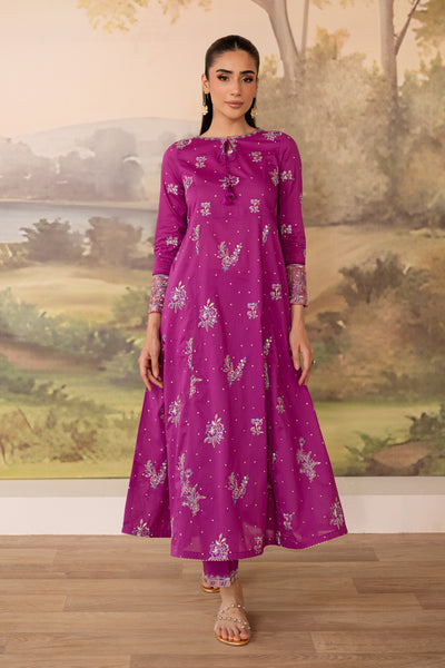 Mehlam 2Pc - Embroidered Solid Dress