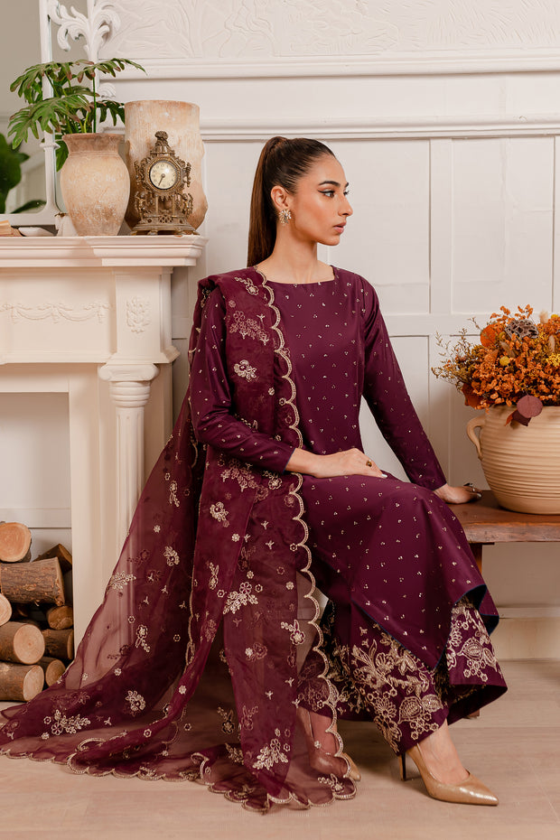 Sheen 3Pc - Embroidered Luxe PRET
