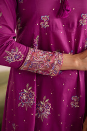 Mehlam 2Pc - Embroidered Solid Dress