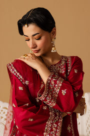 Sea Red 3Pc - Festive Eid Pret