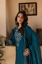 Lighter 3Pc - Embroidered Khaddar Dress