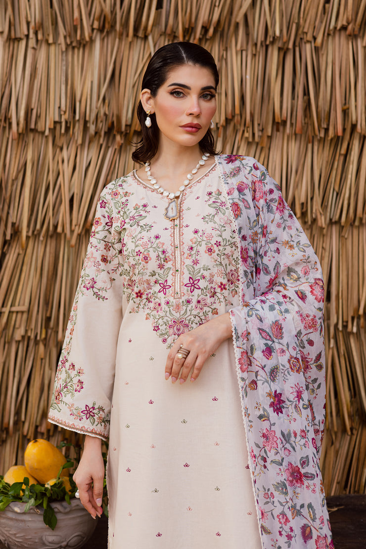 Women’s designer khaddar pret embroidered outfit