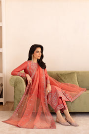 Fika 3Pc - Embroidered Solid Dress