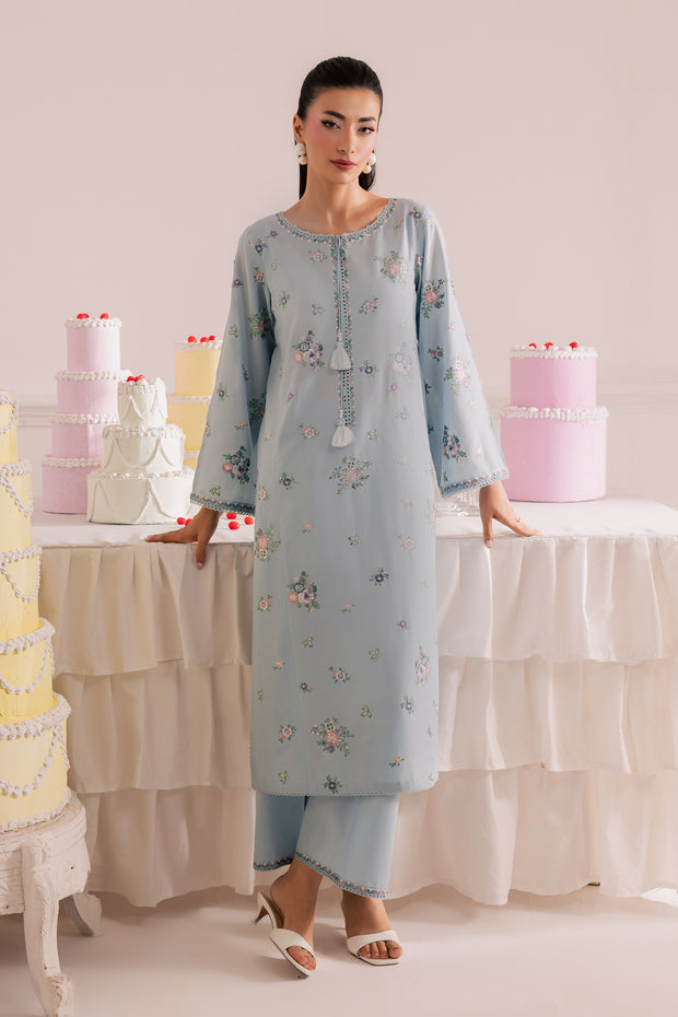 Sky Blush 2Pc - Embroidered Casual Pret