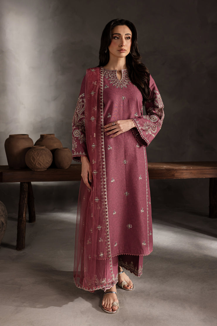 Onion Rush 3Pc - Embroidered Karandi Dress