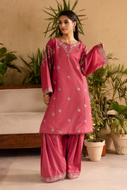 Blush 2Pc - Embroidered Solid Dress