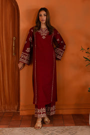 Rusala 2Pc - Embroidered Karandi Dress