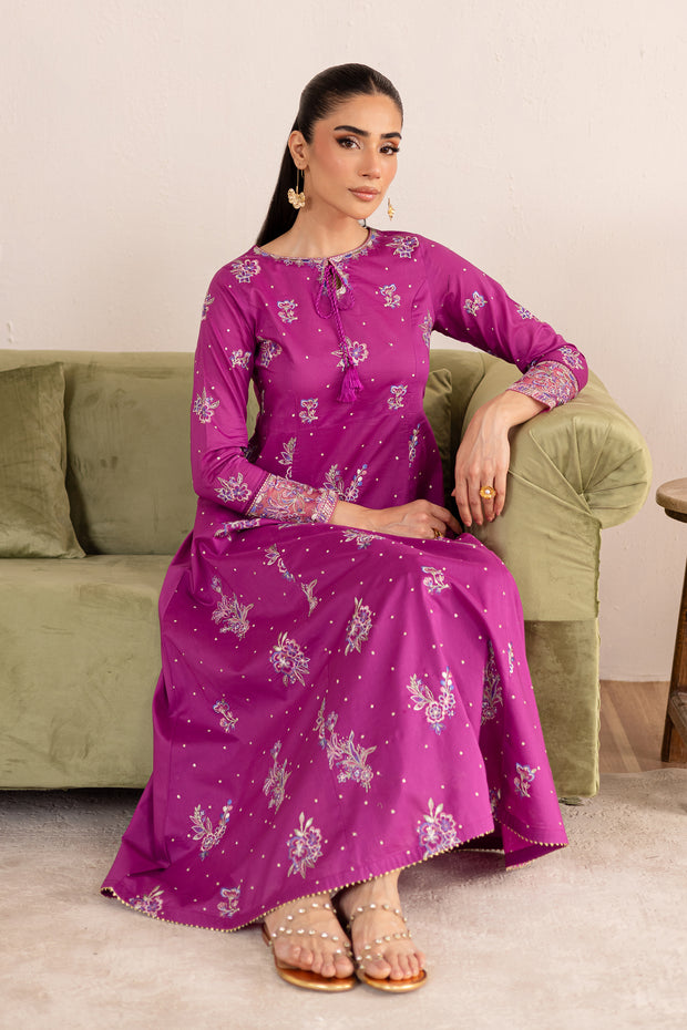 Mehlam 2Pc - Embroidered Solid Dress