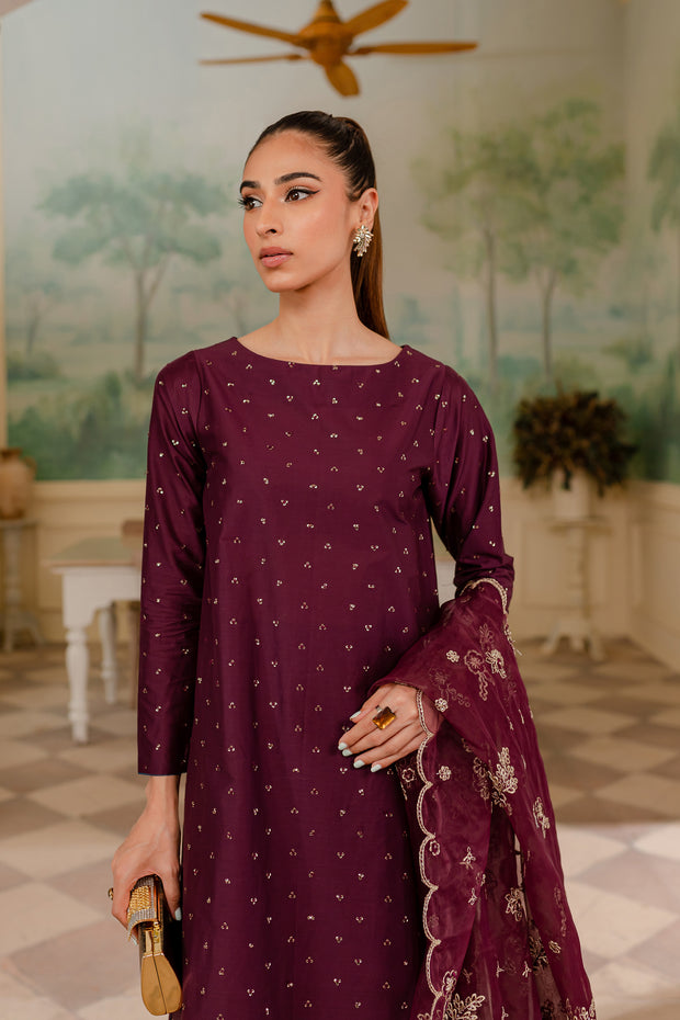 Sheen 3Pc - Embroidered Luxe PRET