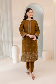Green Leaf 2Pc - Embroidered Khaddar Dress