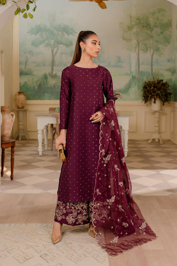 Sheen 3Pc - Embroidered Luxe PRET