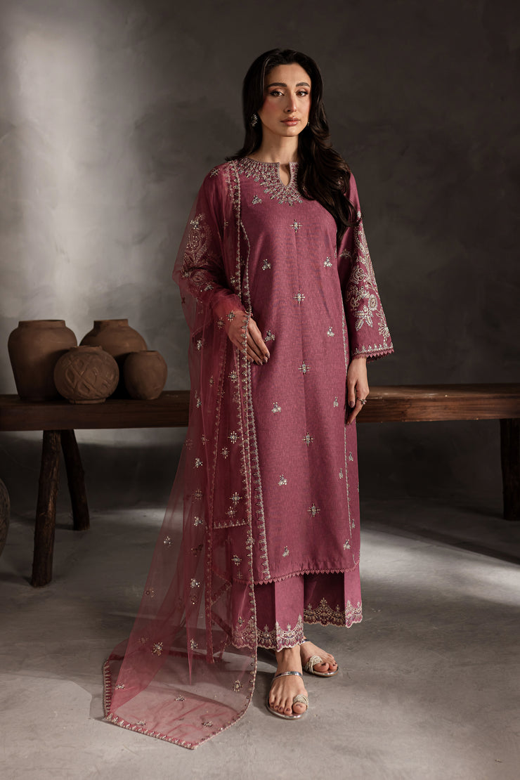 Onion Rush 3Pc - Embroidered Karandi Dress