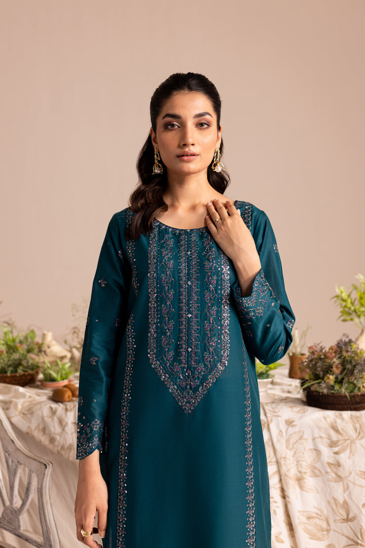 Bee 2Pc - Embroidered Lawn Dress