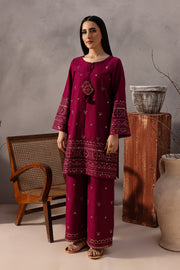 Red Cruz 2Pc - Embroidered Karandi Dress