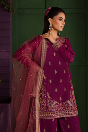 Eshaal 3Pc - Embroidered Solid Dress