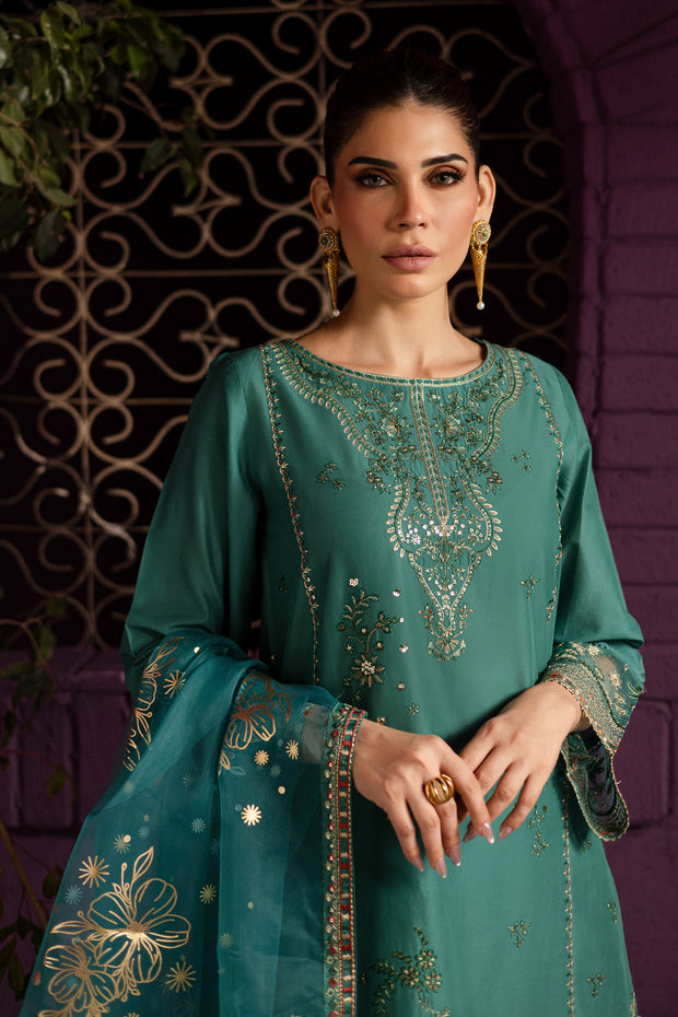 Beoume 3Pc - Embroidered Solid Dress