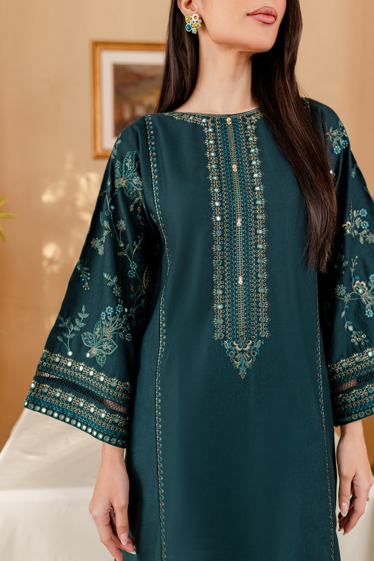 Svoy 2Pc - Embroidered Karandi Dress