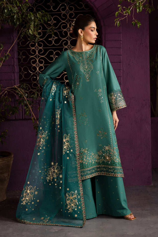 Beoume 3Pc - Embroidered Solid Dress