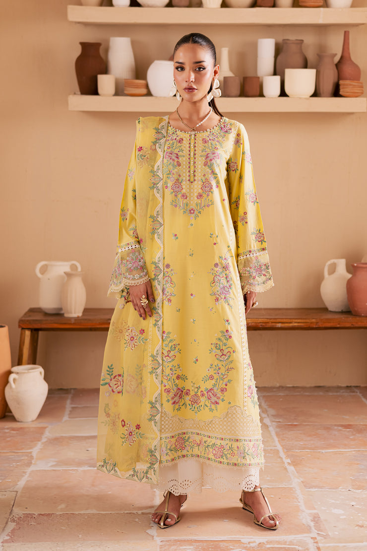 Neesha 3Pc - Embroidered Lawn Dress
