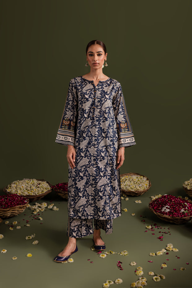 Blue Stone 2Pc - Printed Lawn Dress