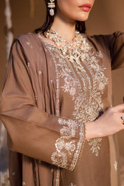 Hazel 3Pc - Embroidered Khaddar Dress