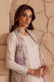 White Beast 3Pc - Embroidered Lawn Dress