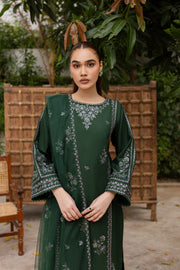 Ever Green 3Pc - Embroidered Khaddar Dress