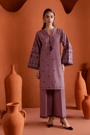 Pitch 2Pc - Embroidered Khaddar Dress