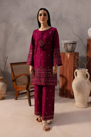 Red Cruz 2Pc - Embroidered Karandi Dress