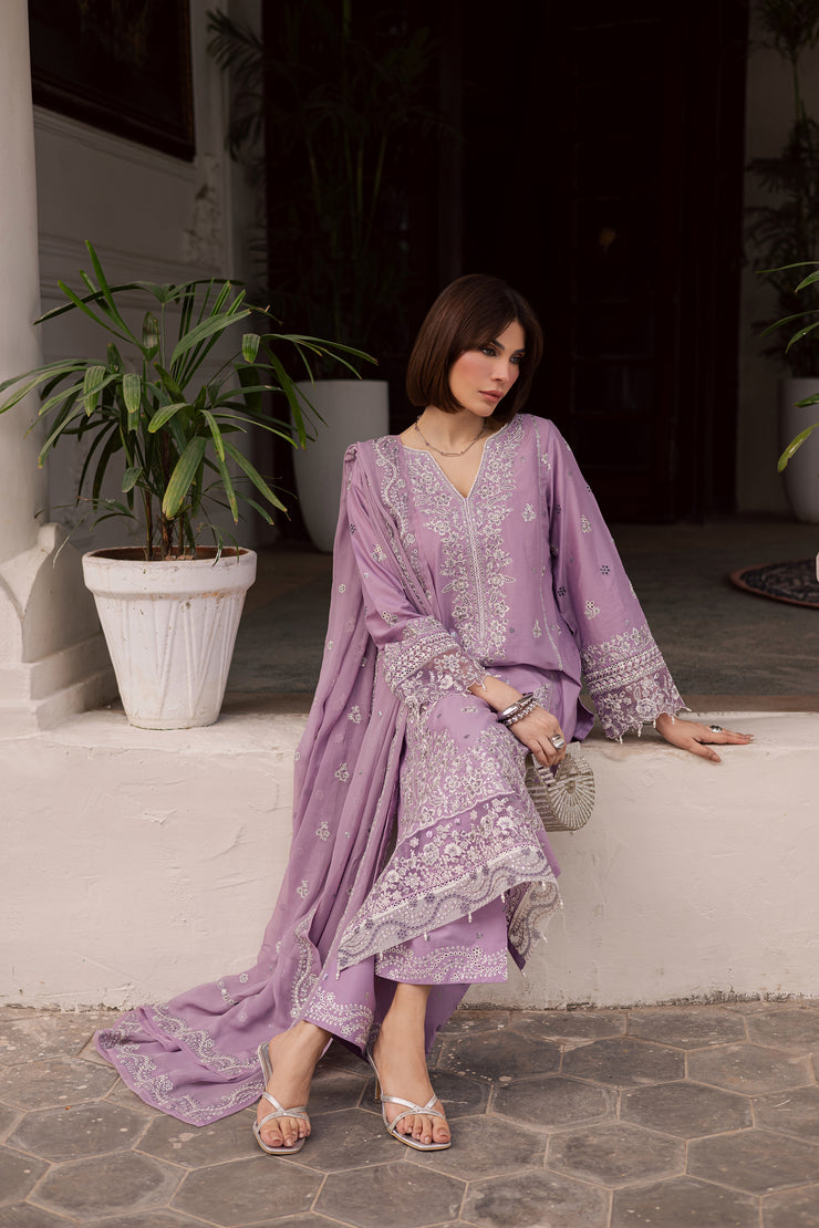 Banafsh 3Pc - Festive Embroidered Lawn