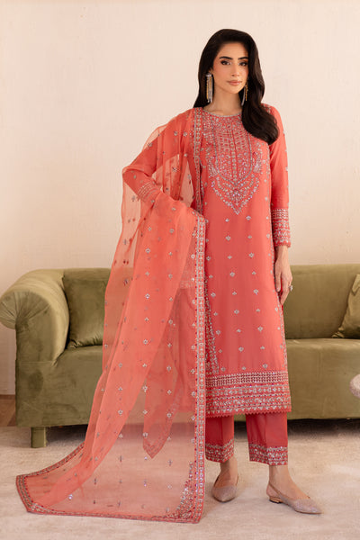 Fika 3Pc - Embroidered Solid Dress