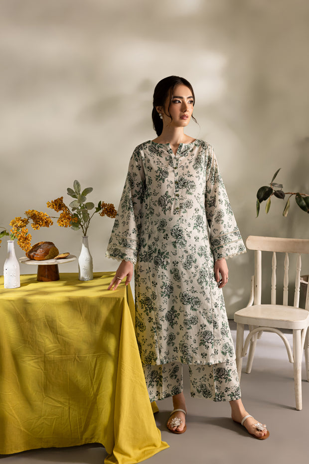 Fryda 2Pc - Printed Lawn Dress